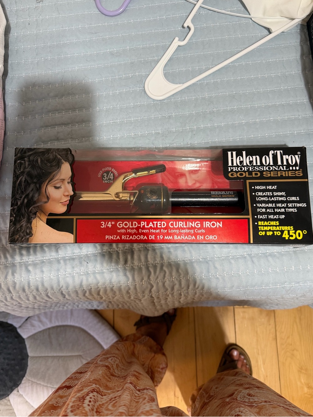 Helen of Troy Professional Gold Series 3/4” Gold-Plated Curling Iron 450°F